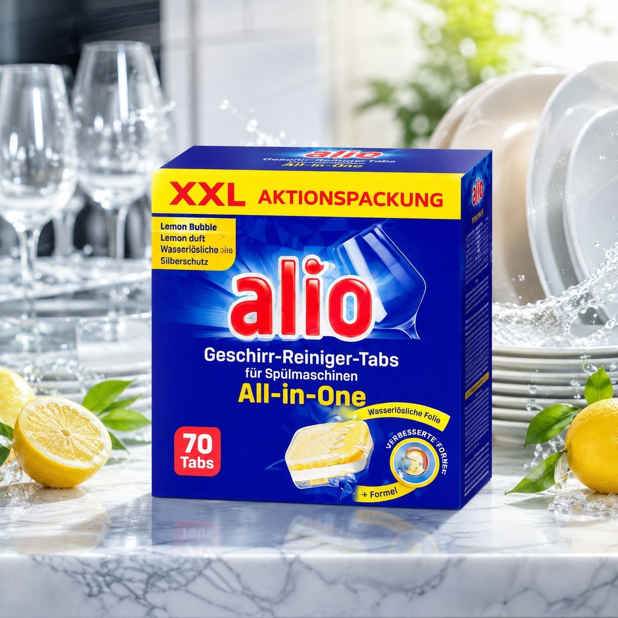 Alio All-in-One dishwasher tablets, 70 pcs