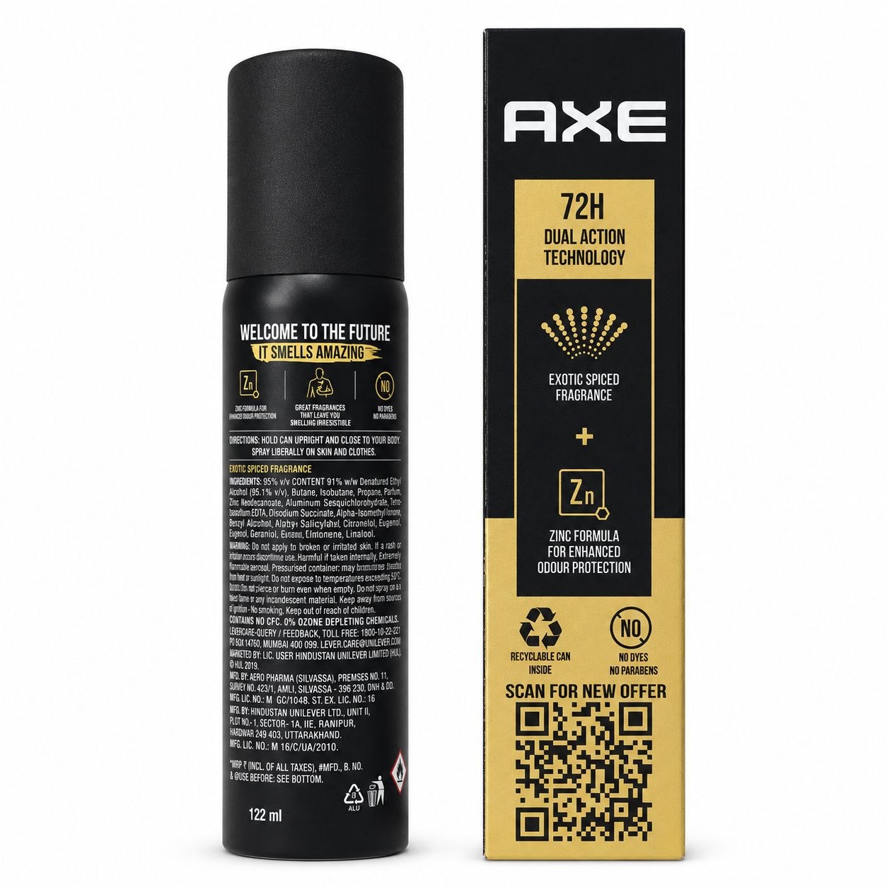 AXE Signature Gold Temptation дезодорант 122 мл - Обратная