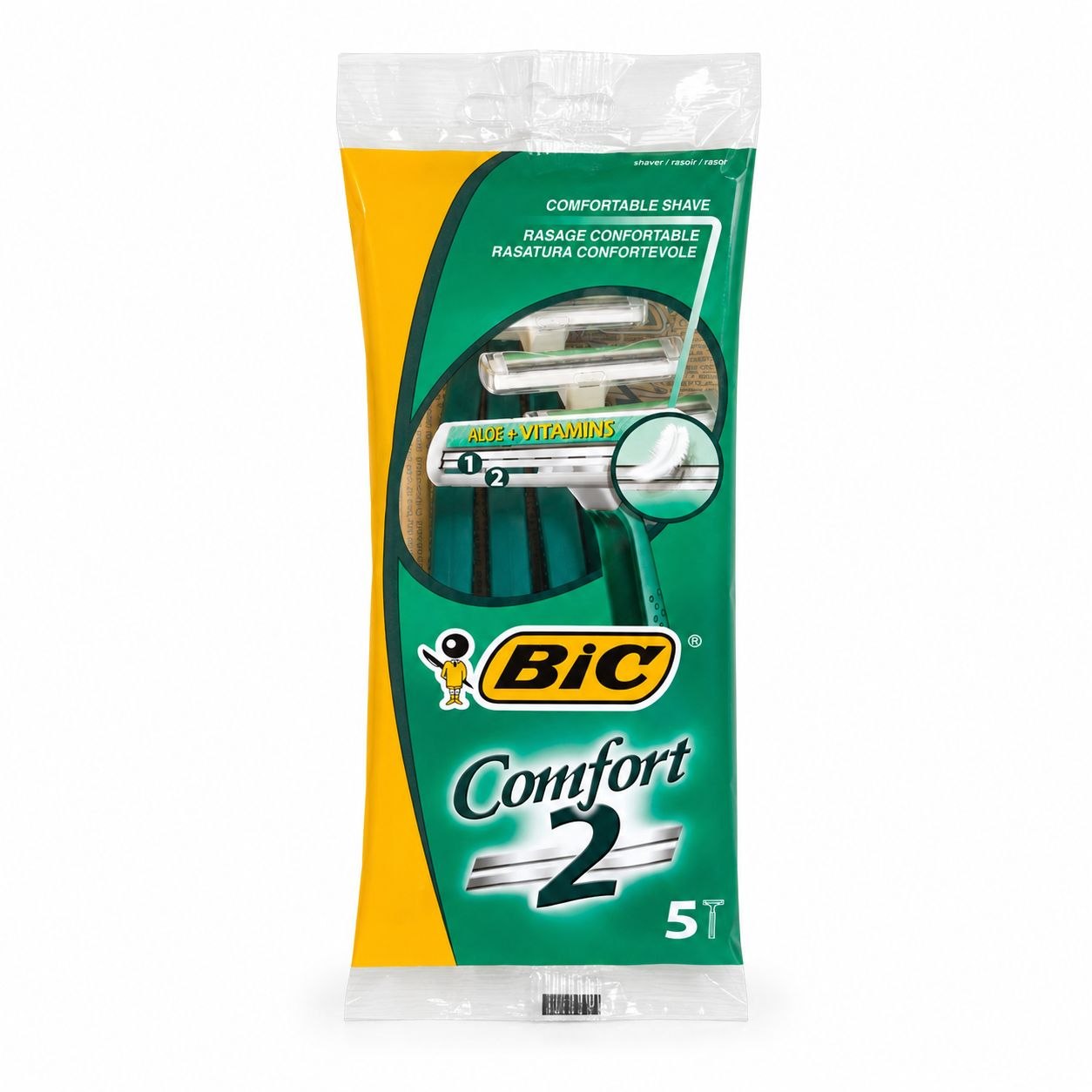 BIC Comfort 2 одноразовые станки 5 шт - Лицевая
