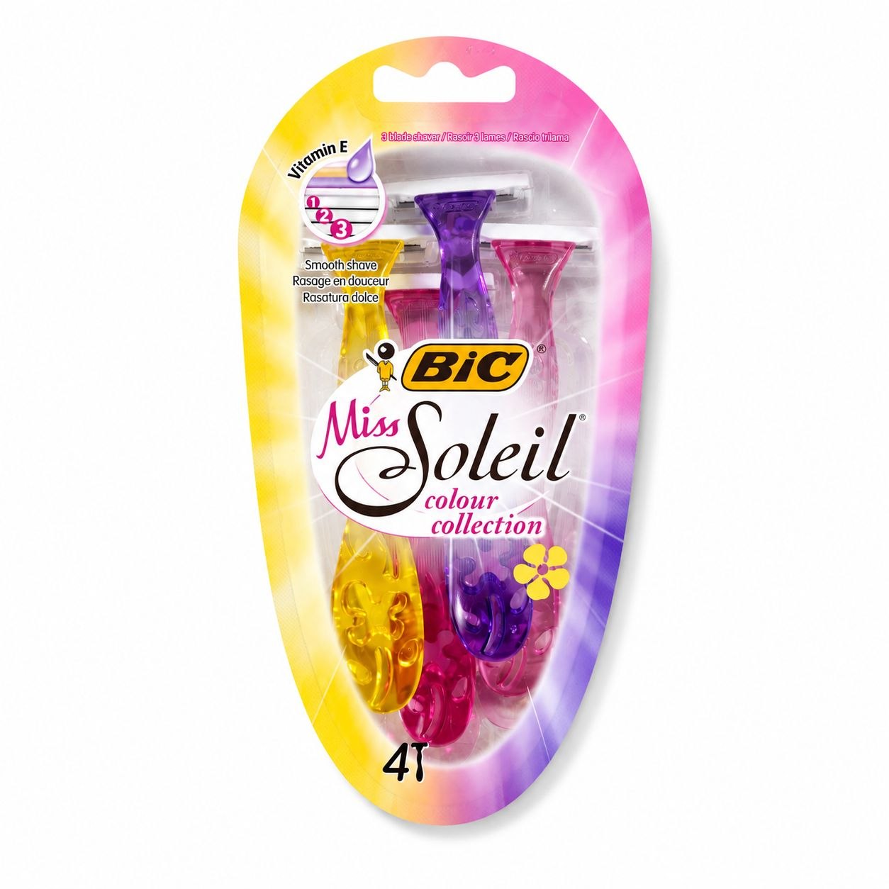 BIC Miss Soleil Colour Collection одноразовые станки 4 шт - Лицевая