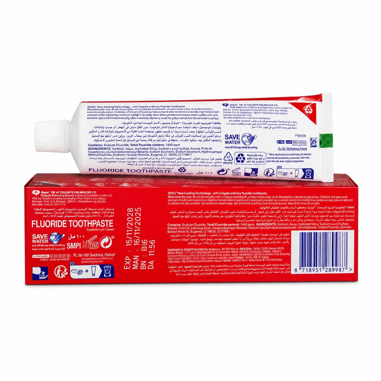 Colgate MaxFresh Spicy Fresh зубная паста 100 мл - Обратная