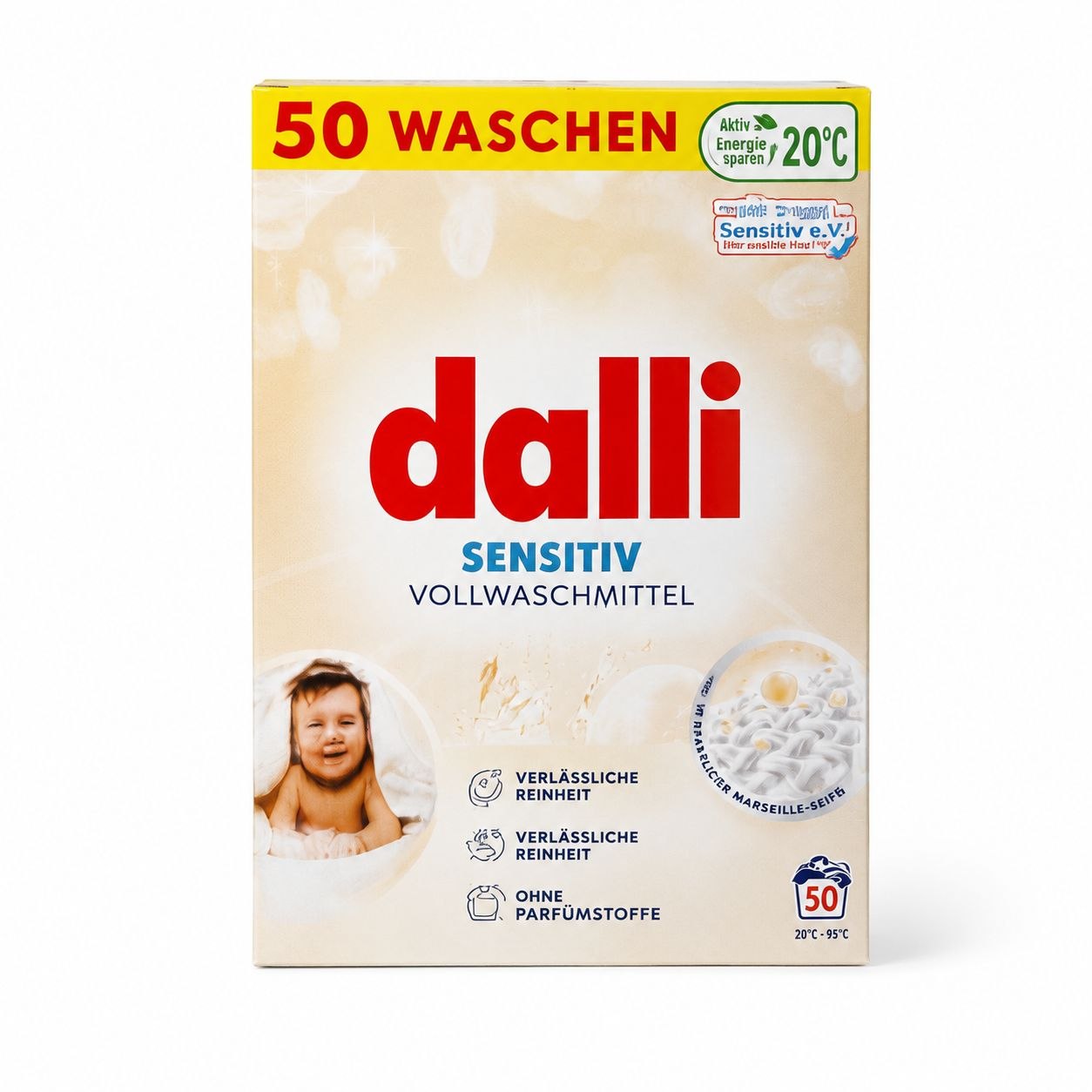 Dalli Sensitive стиральный порошок 2,5 кг / 50 стирок - Лицевая