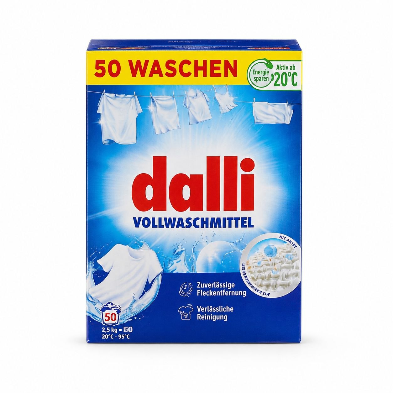 Dalli Vollwaschmittel стиральный порошок 2,5 кг / 50 стирок - Обратная