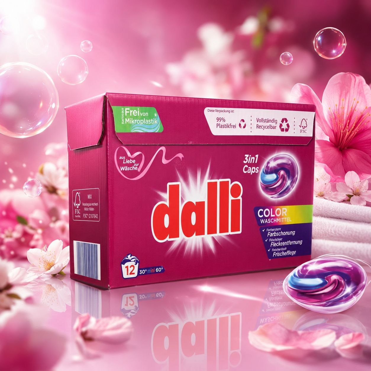 Dalli Colorwaschmittel капсулы для стирки 12 шт
