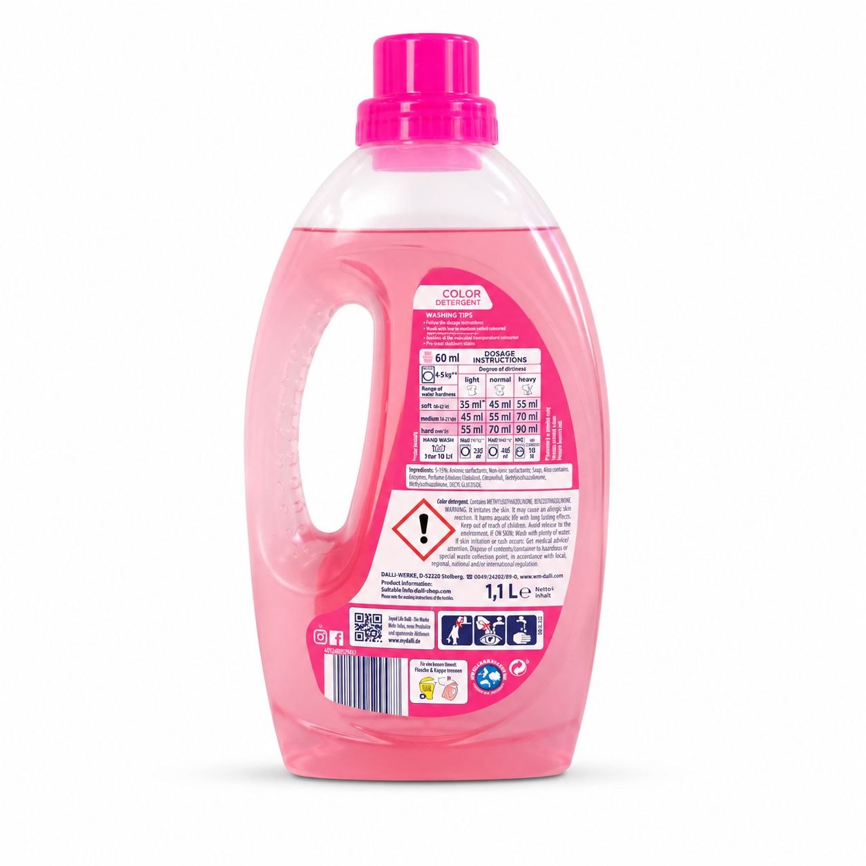 Dalli Colorwaschmittel гель для стирки 1,1 л - Обратная