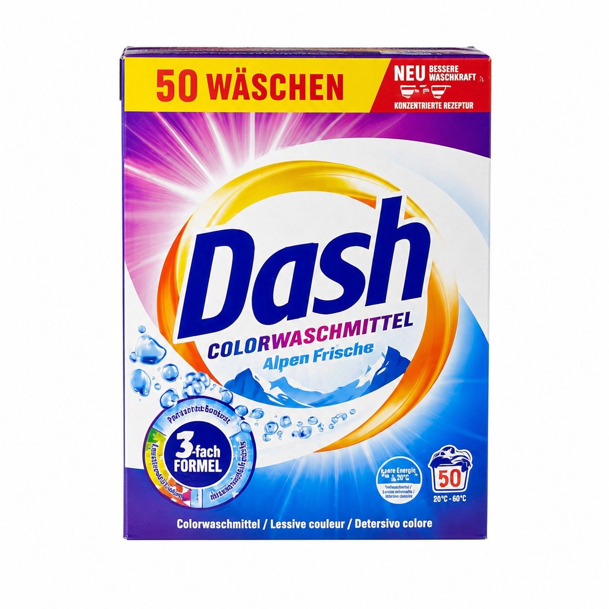 Dash Colorwaschmittel стиральный порошок 2,5 кг / 50 стирок - Обратная