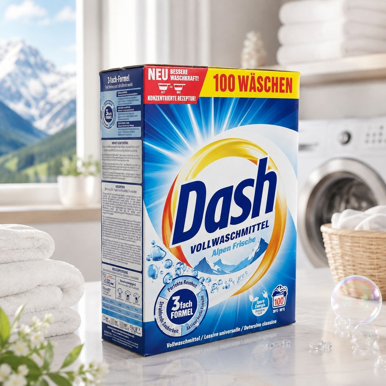 Dash Vollwaschmittel washing powder 5 kg / 100 washes
