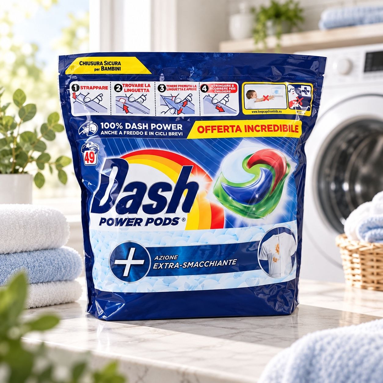 Dash Power Pods капсулы для стирки 49 шт