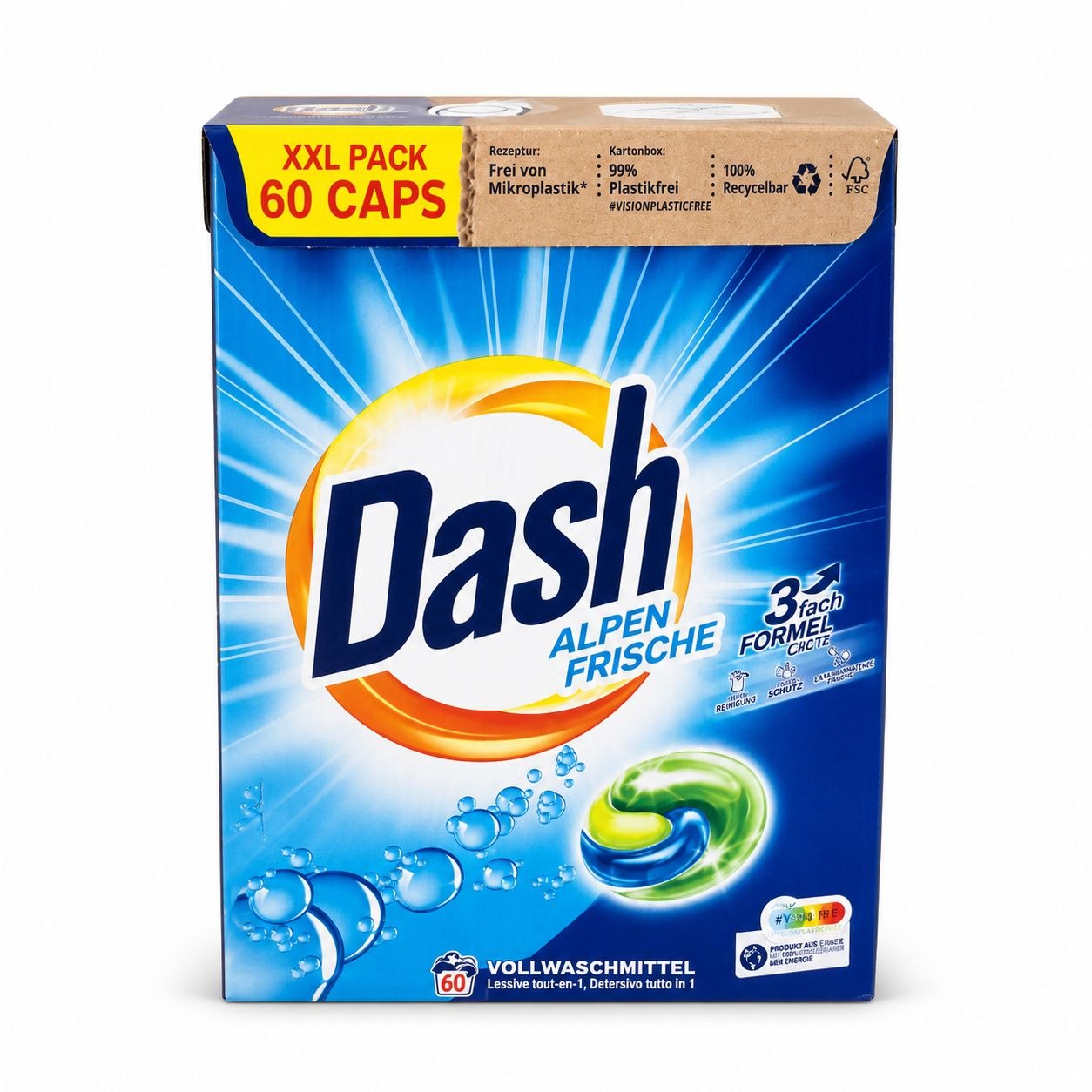 Dash Alpen Frische капсулы для стирки 60 шт - Обратная