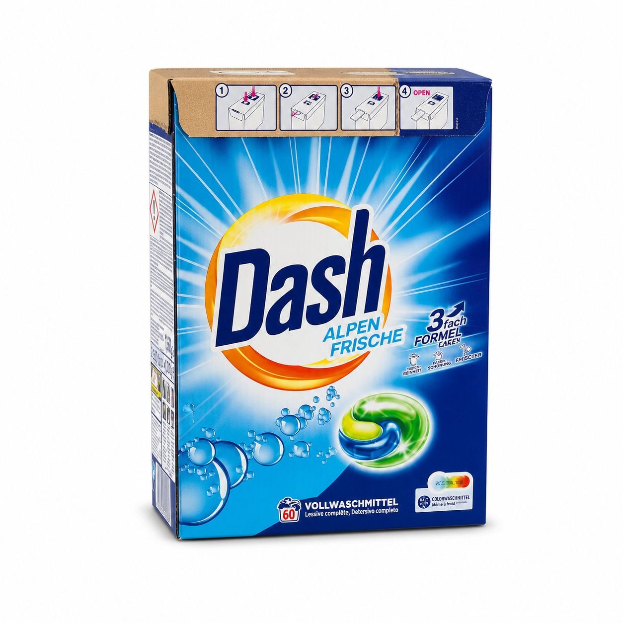 Dash Alpen Frische капсулы для стирки 60 шт - Лицевая