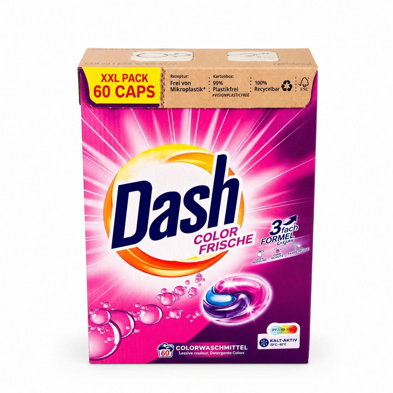 Dash Color Frische капсулы для стирки 60 шт - Лицевая