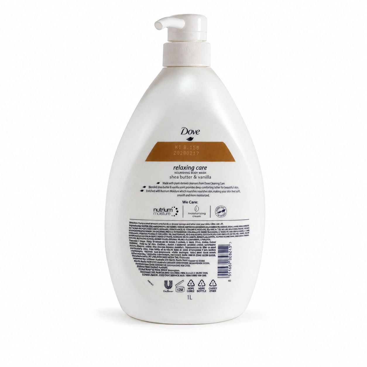 Dove body wash Shea Butter 1 L - Обратная