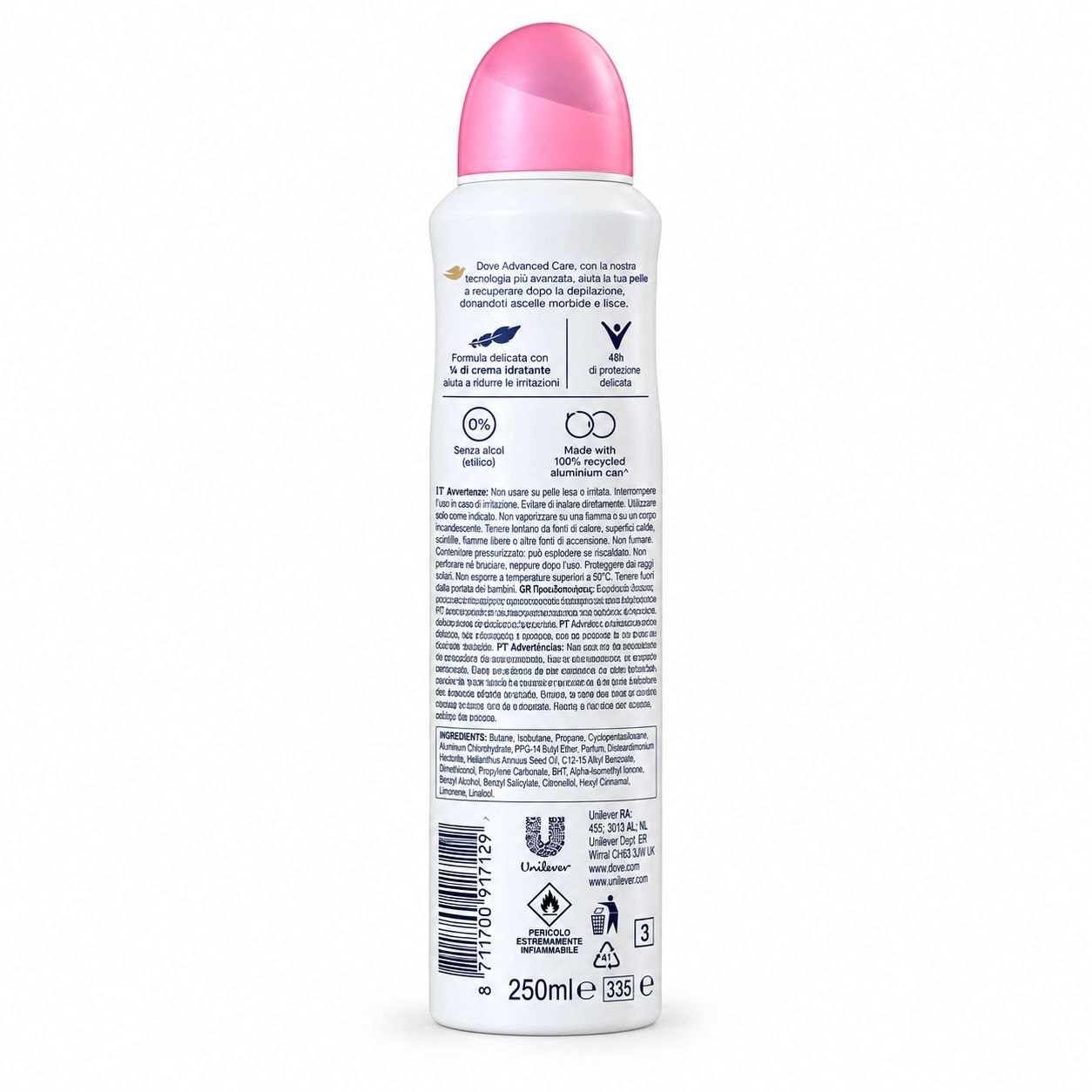 Dove Advanced Care Go Fresh Pomegranate спрей-антиперспирант 250 мл - Обратная