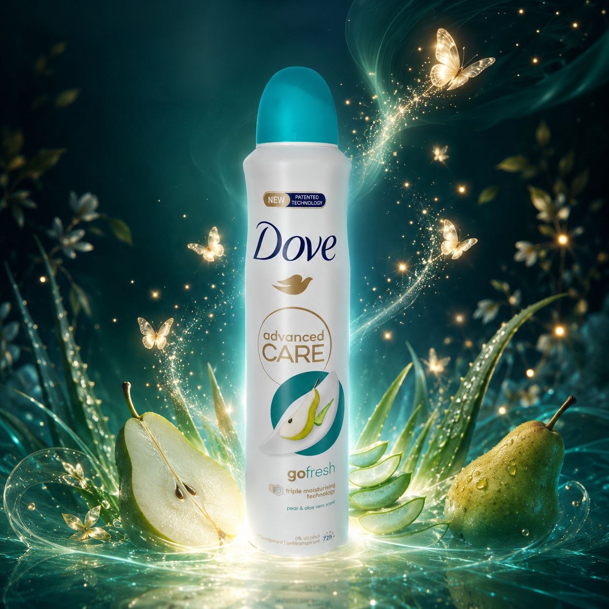 Dove Advanced Care Pear & Aloe Vera спрей-антиперспирант 250 мл