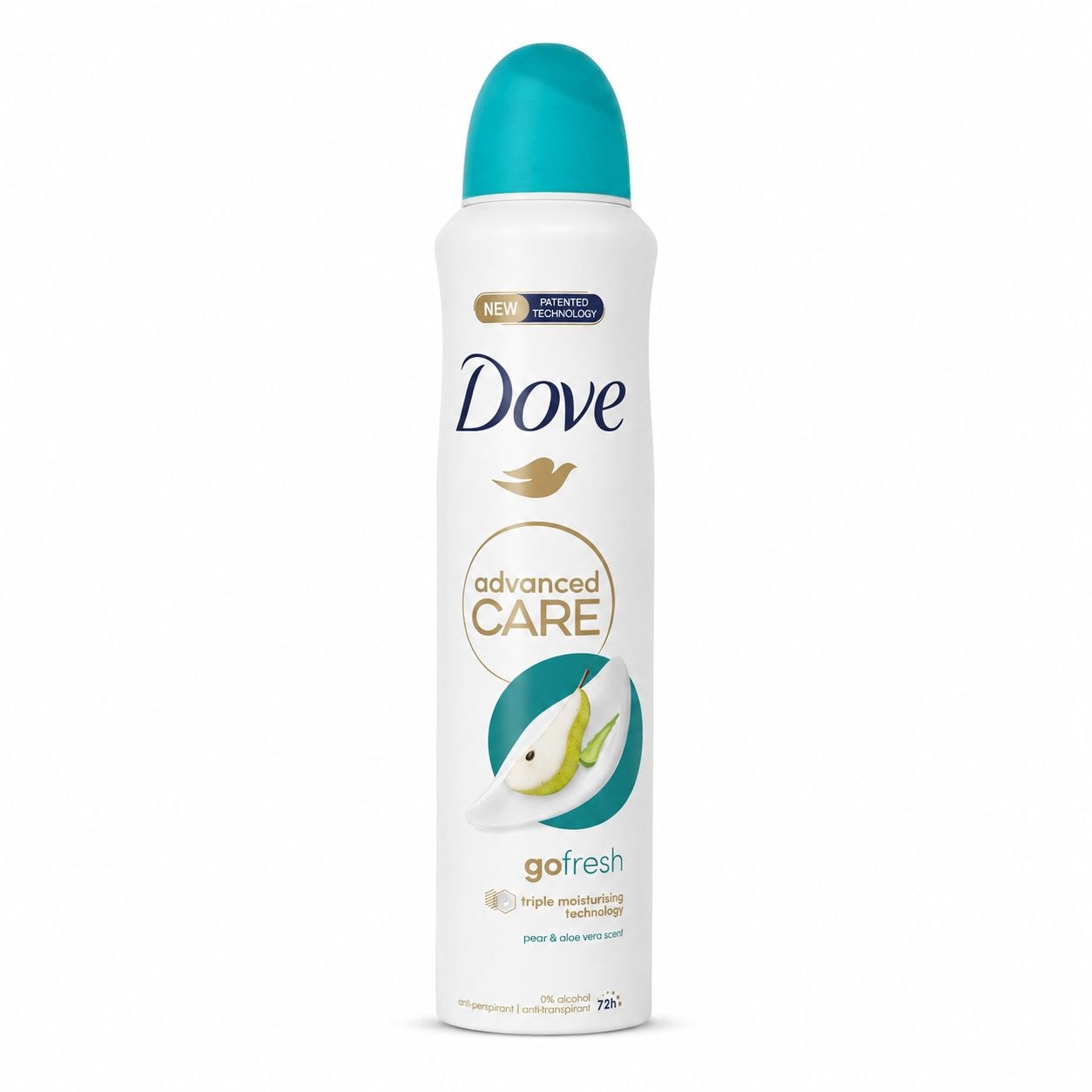 Dove Advanced Care Pear & Aloe Vera спрей-антиперспирант 250 мл - Лицевая