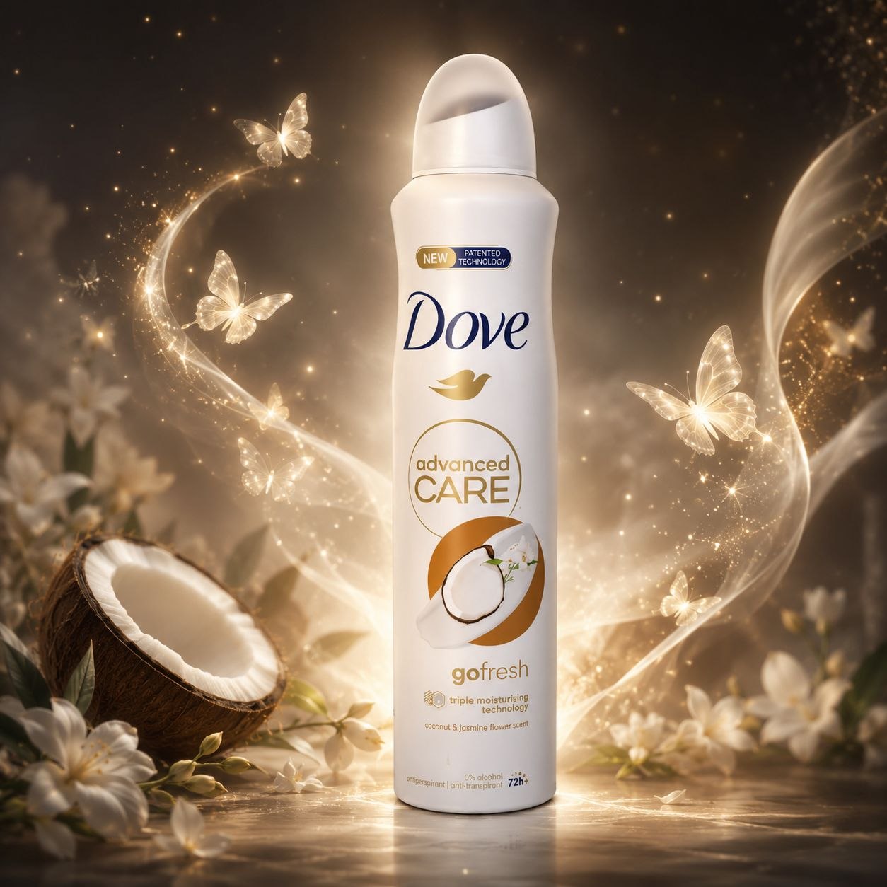 Dove Advanced Care go fresh Coconut & Jasmine спрей-дезодорант, 250 мл