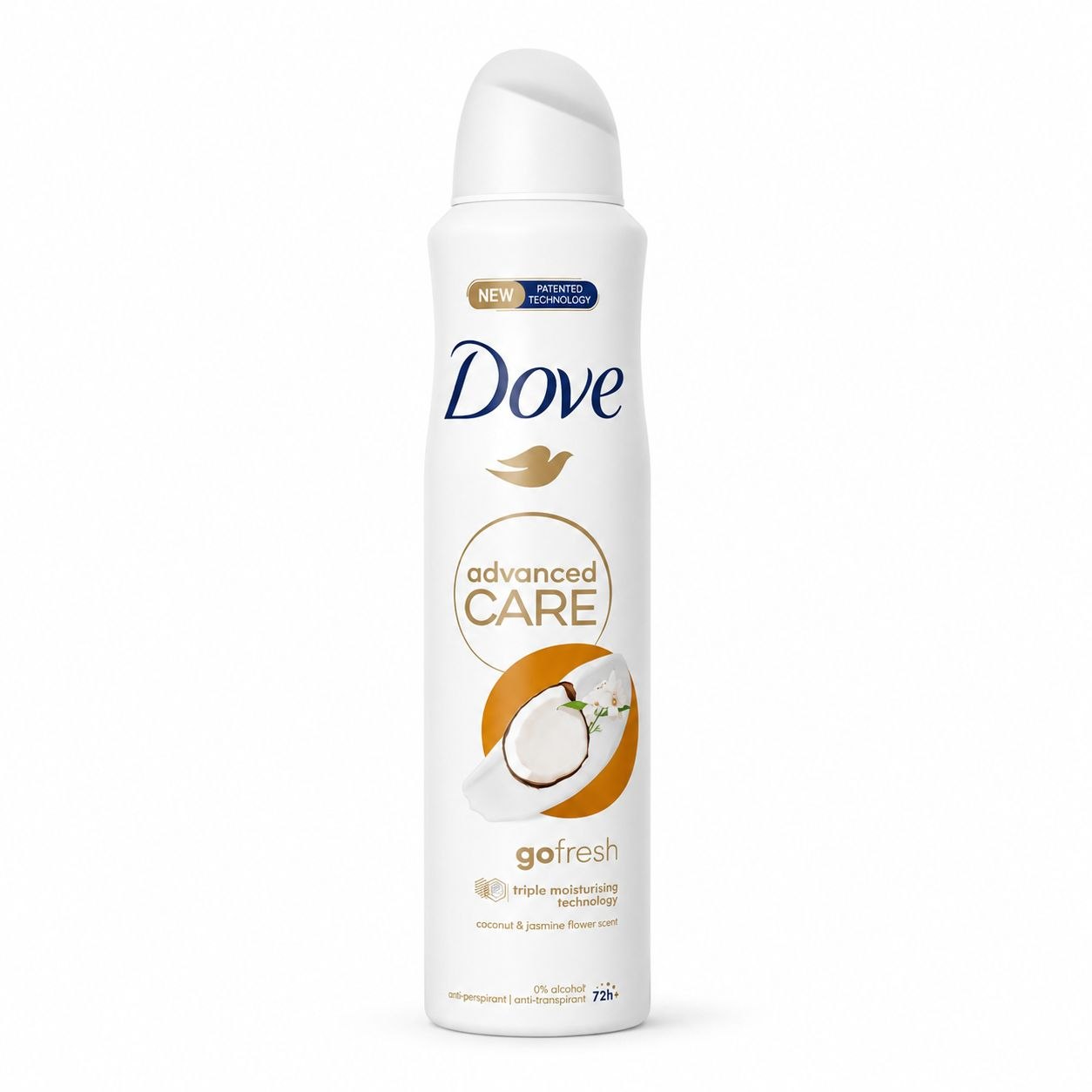 Dove Advanced Care go fresh Coconut & Jasmine спрей-дезодорант, 250 мл - Лицевая