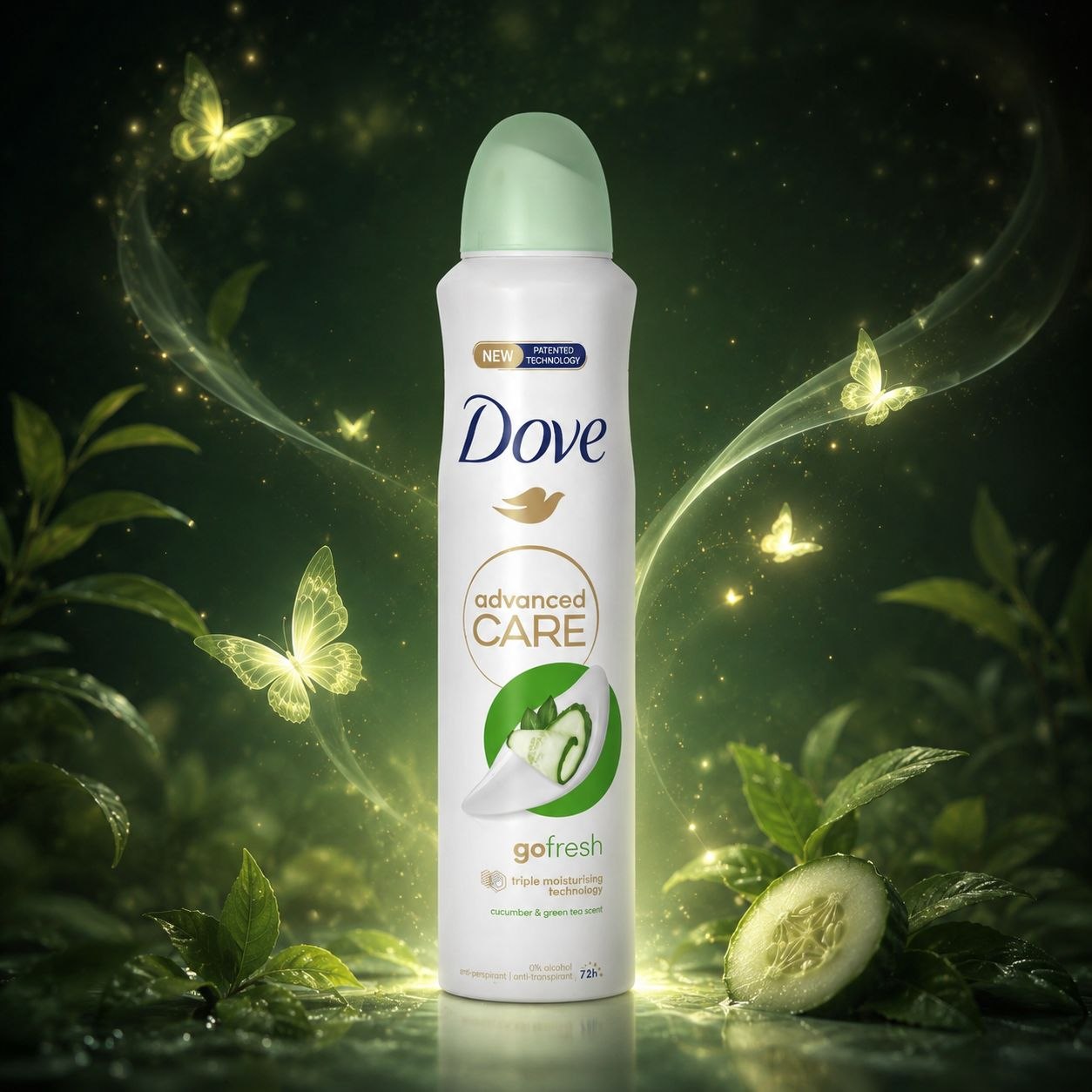 Dove Advanced Care go fresh Cucumber & Green Tea спрей-дезодорант, 250 мл