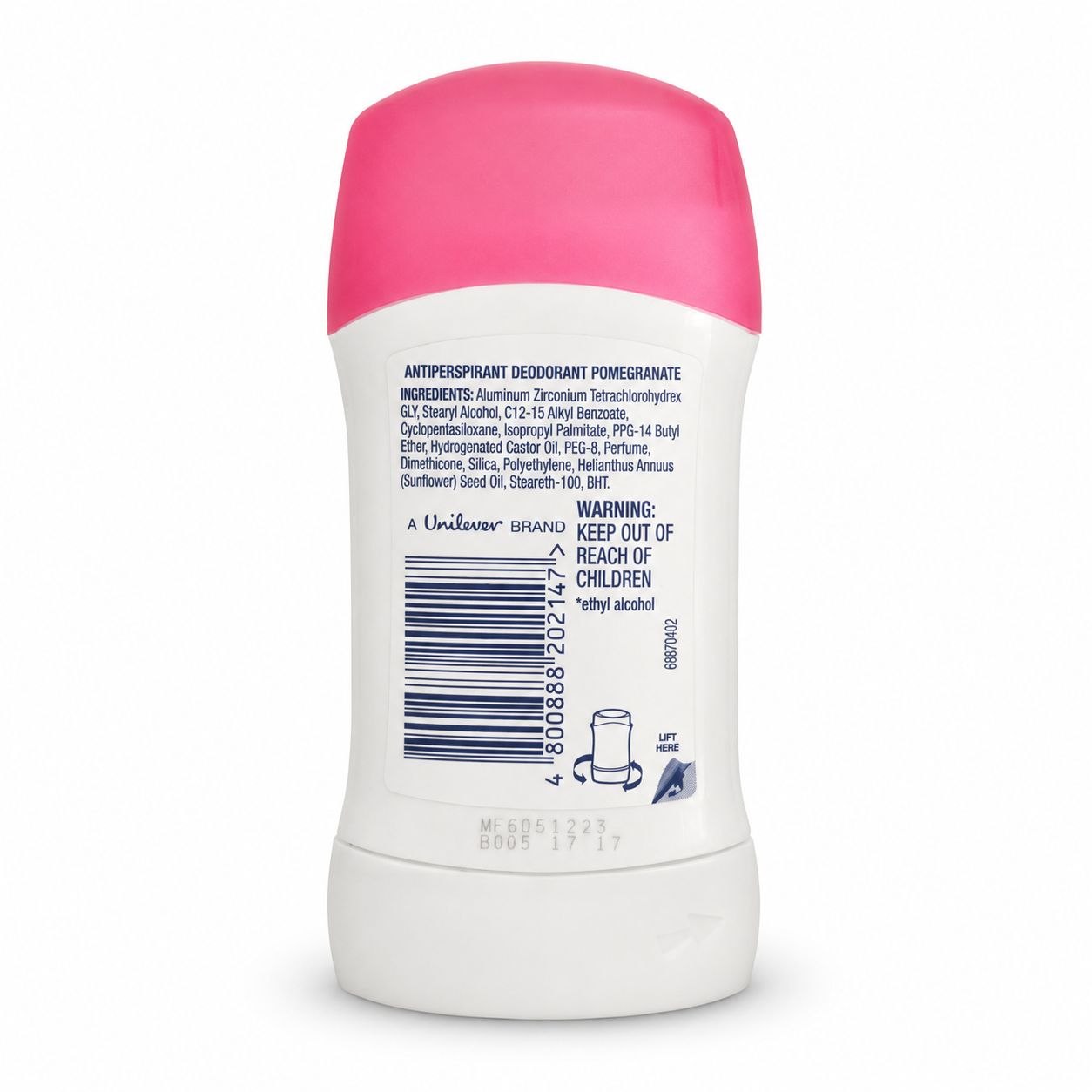 Dove go fresh Pomegranate & Lemon Verbena дезодорант-стик 40 г - Обратная