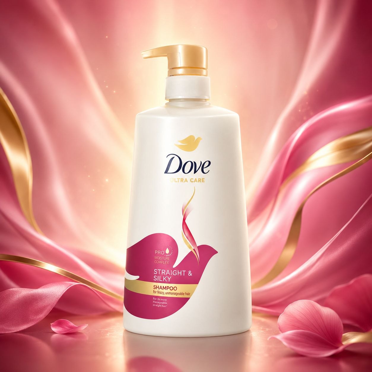 Dove Straight & Silky шампунь 680 мл