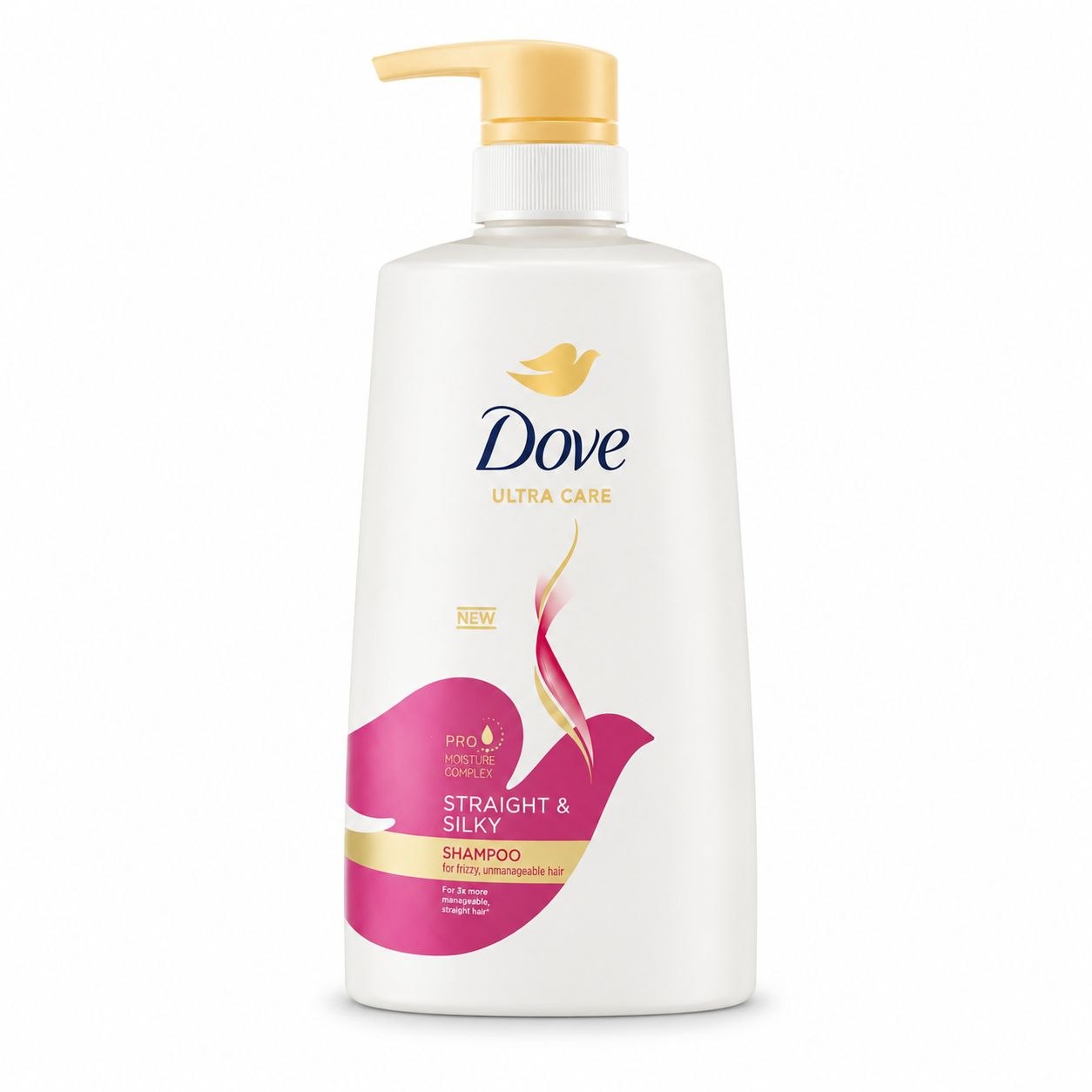 Dove Straight & Silky шампунь 680 мл - Лицевая
