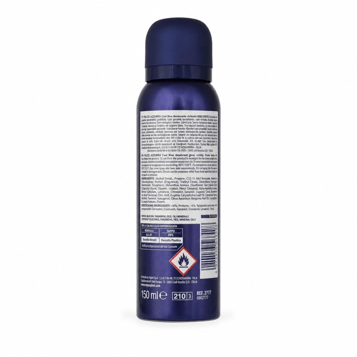 Felce Azzurra Men deodorant spray Cool Blue 150 ml - Обратная