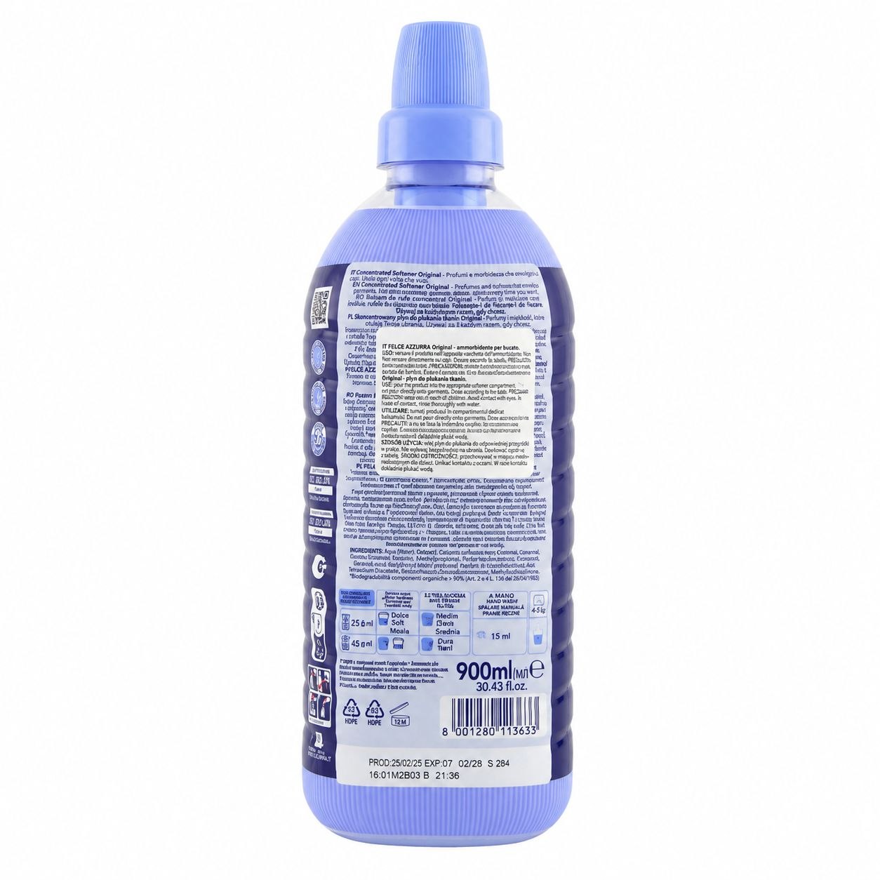 Felce Azzurra softener Original 900 ml - Обратная