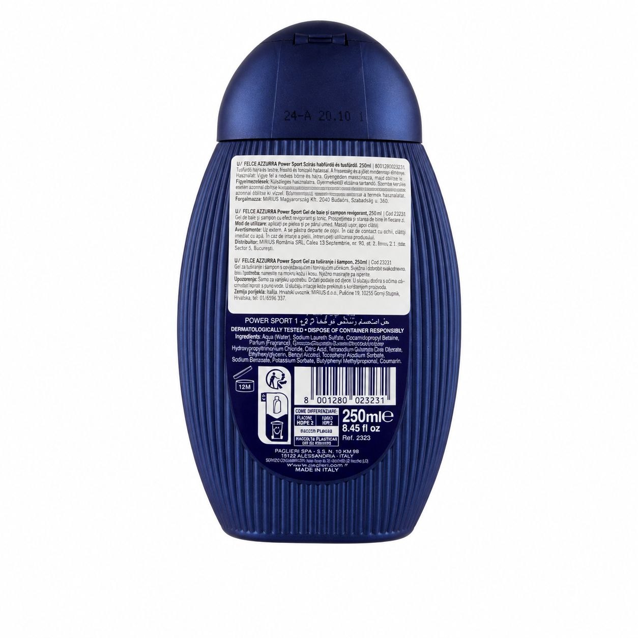 Felce Azzurra Uomo Power Sport shower shampoo 250 ml - Обратная