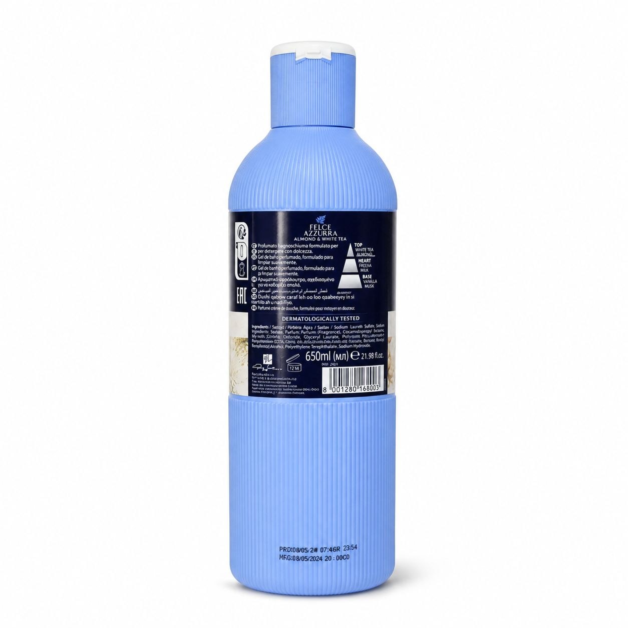 Felce Azzurra shower gel Almond & White Tea 650 ml - Обратная