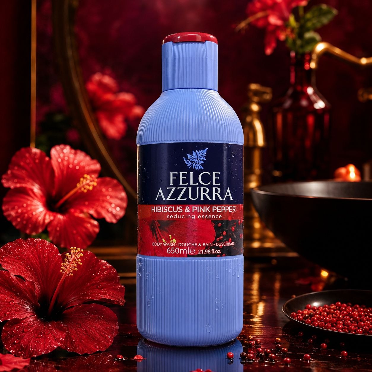 Felce Azzurra shower gel Hibiscus & Pink 650 ml - Лицевая