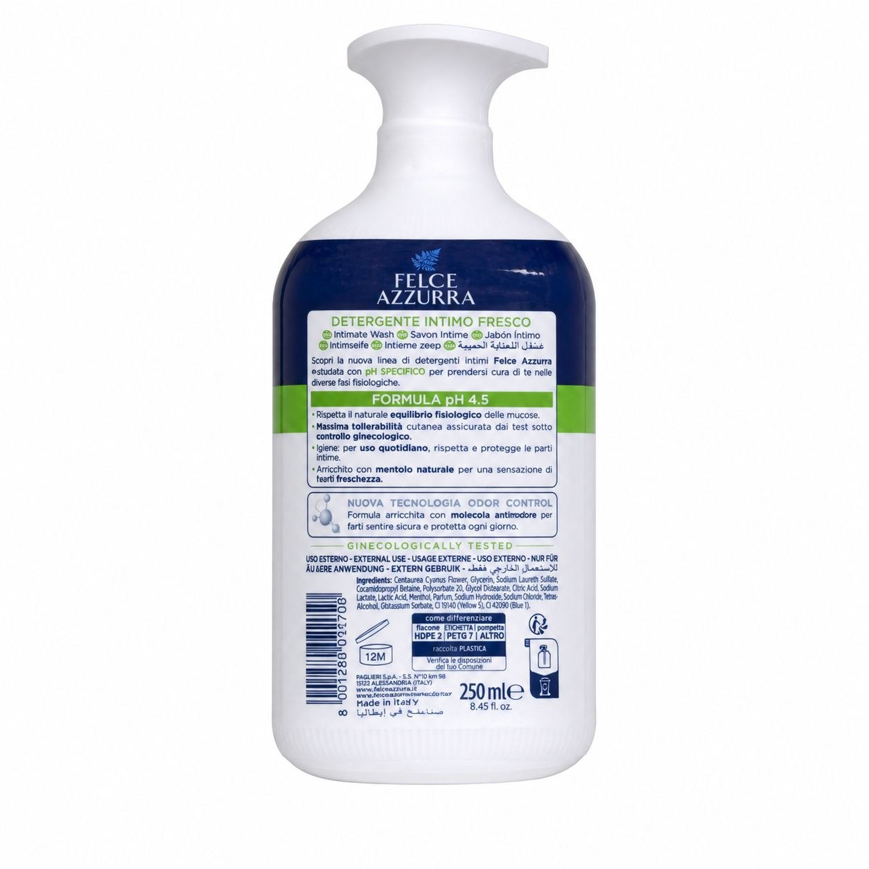 Felce Azzurra intimate wash Fresco 250 ml - Обратная