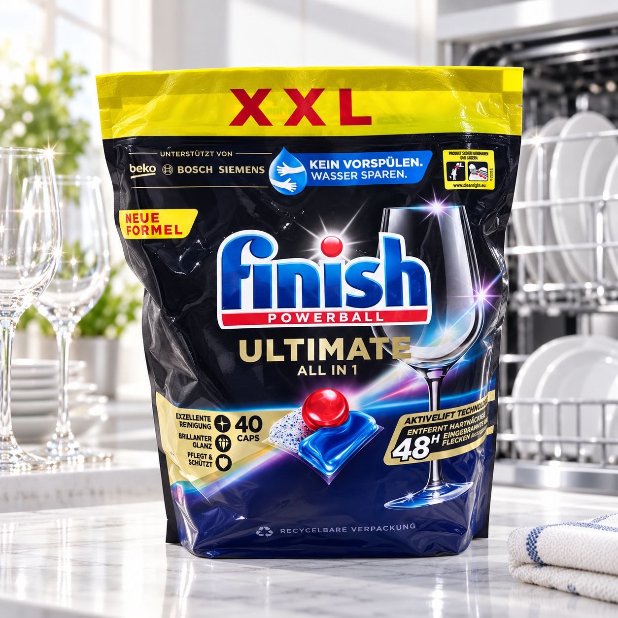 Finish Ultimate All in 1 капсулы для посудомоечной машины 40 шт