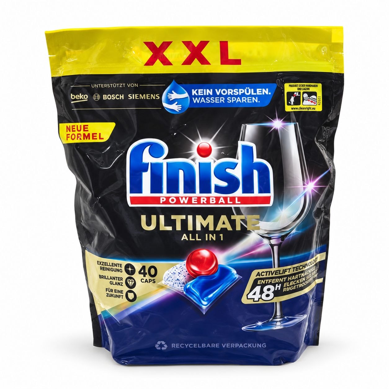 Finish Ultimate All in 1 капсулы для посудомоечной машины 40 шт - Лицевая
