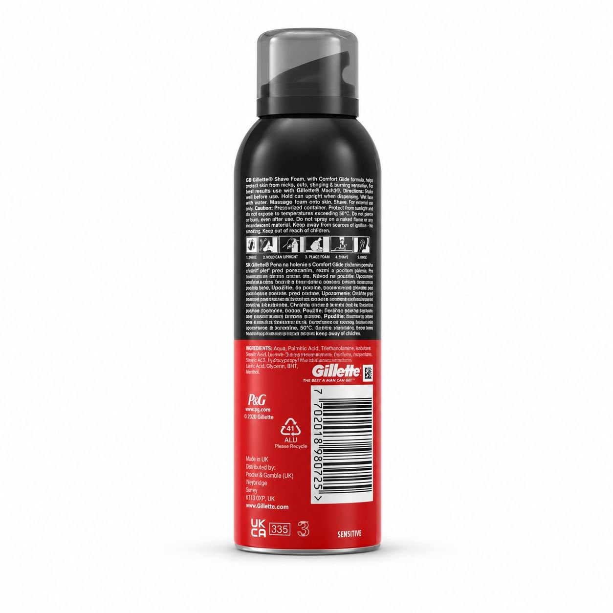 Gillette Regular пена для бритья 200 мл - Обратная