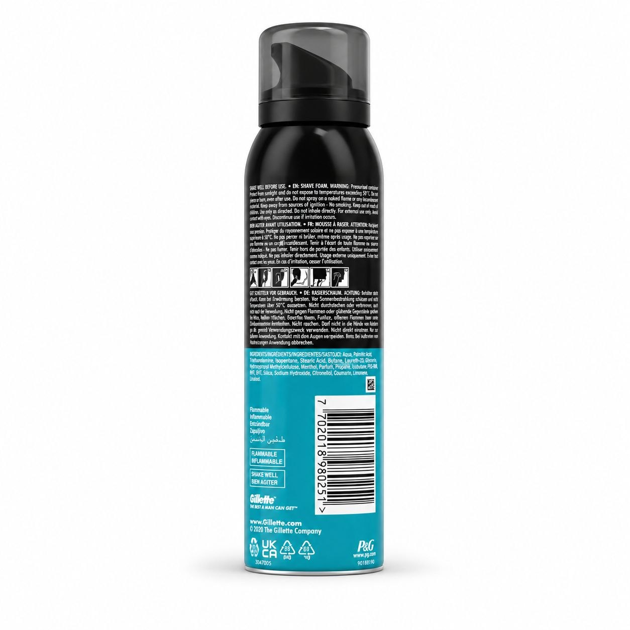 Gillette Sensitive пена для бритья 200 мл - Обратная