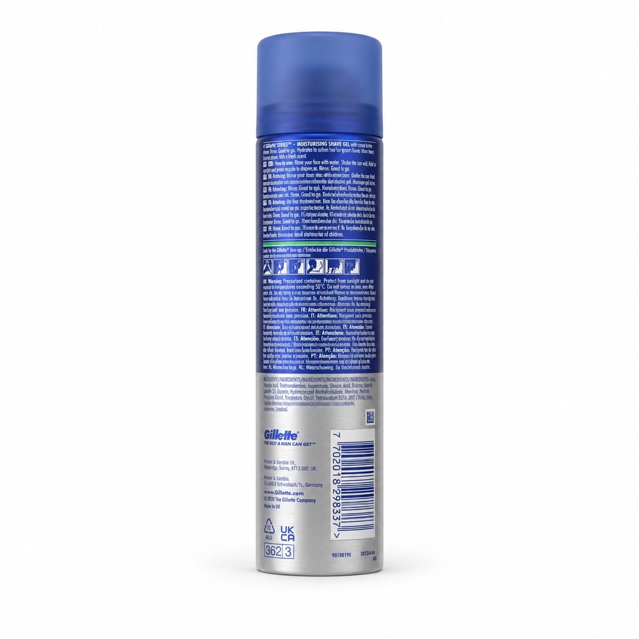 Gillette Moisturising гель для бритья 200 мл - Обратная