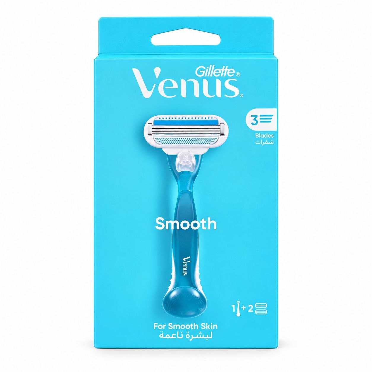 Gillette Venus Smooth станок + 2 сменные кассеты - Лицевая