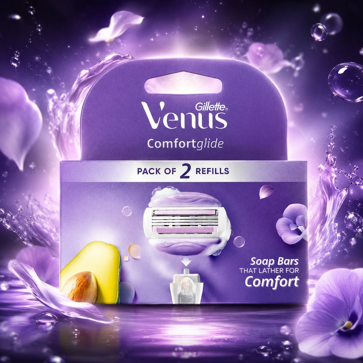 Gillette Venus Comfortglide сменные кассеты 2 шт