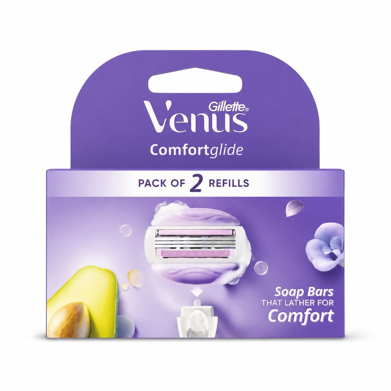 Gillette Venus Comfortglide сменные кассеты 2 шт - Лицевая