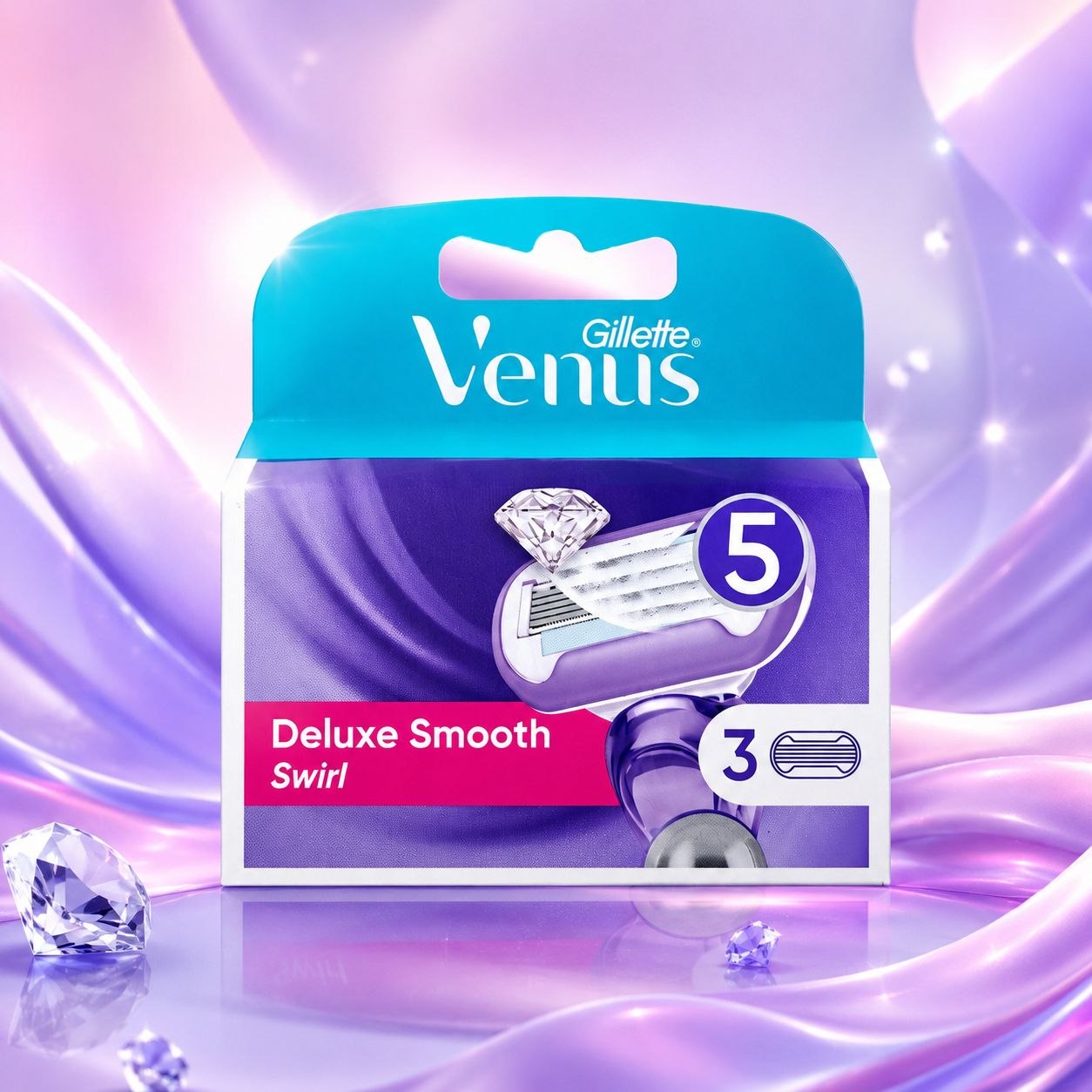Gillette Venus Deluxe Smooth Swirl сменные кассеты 3 шт