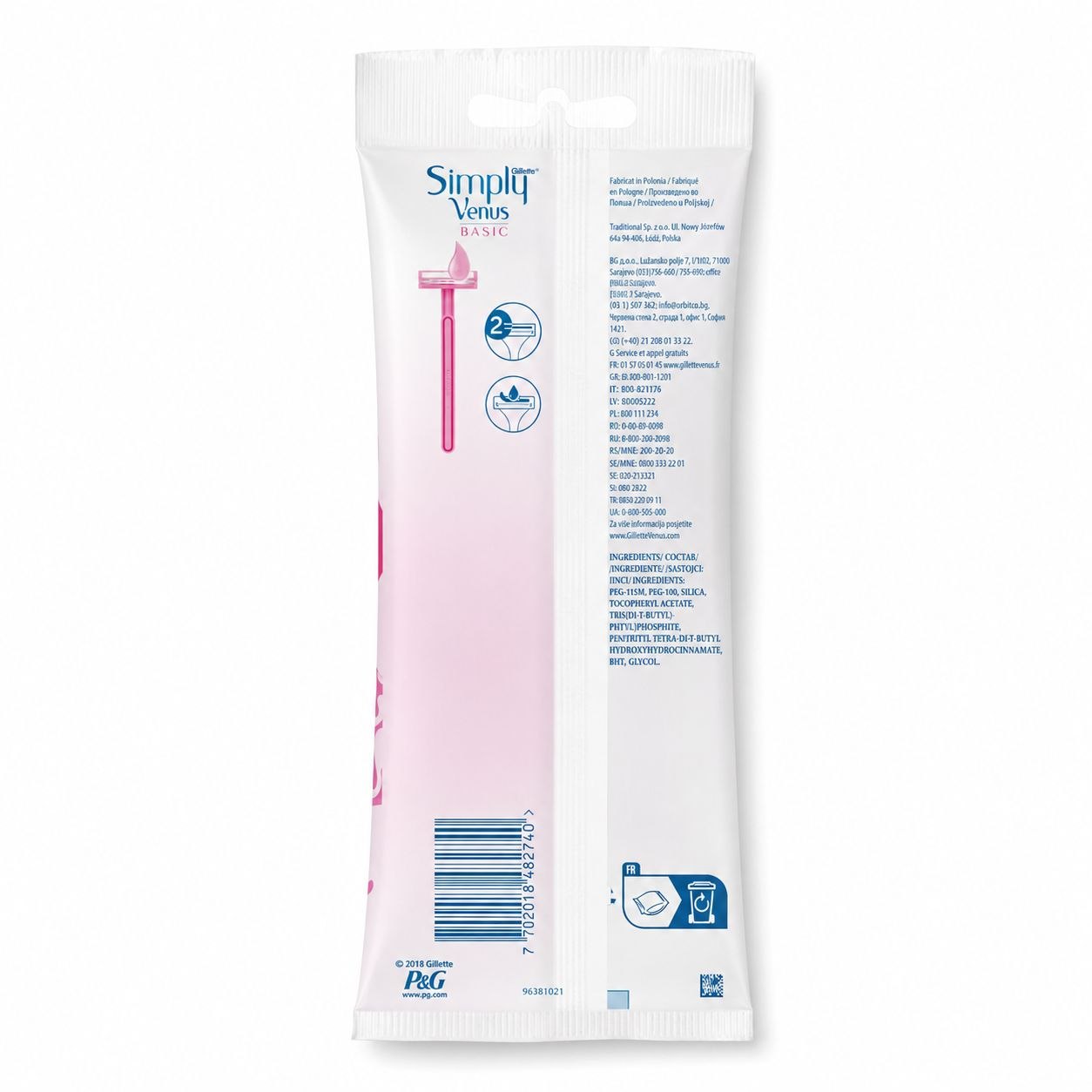 Gillette Venus Simply Basic одноразовые станки 5 шт - Обратная
