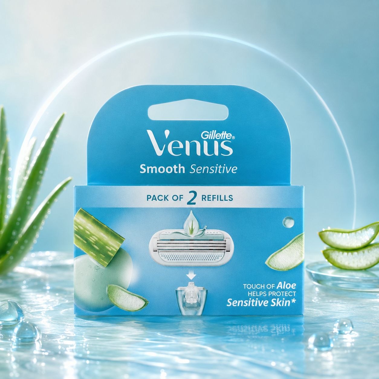 Gillette Venus Smooth Sensitive сменные кассеты 2 шт
