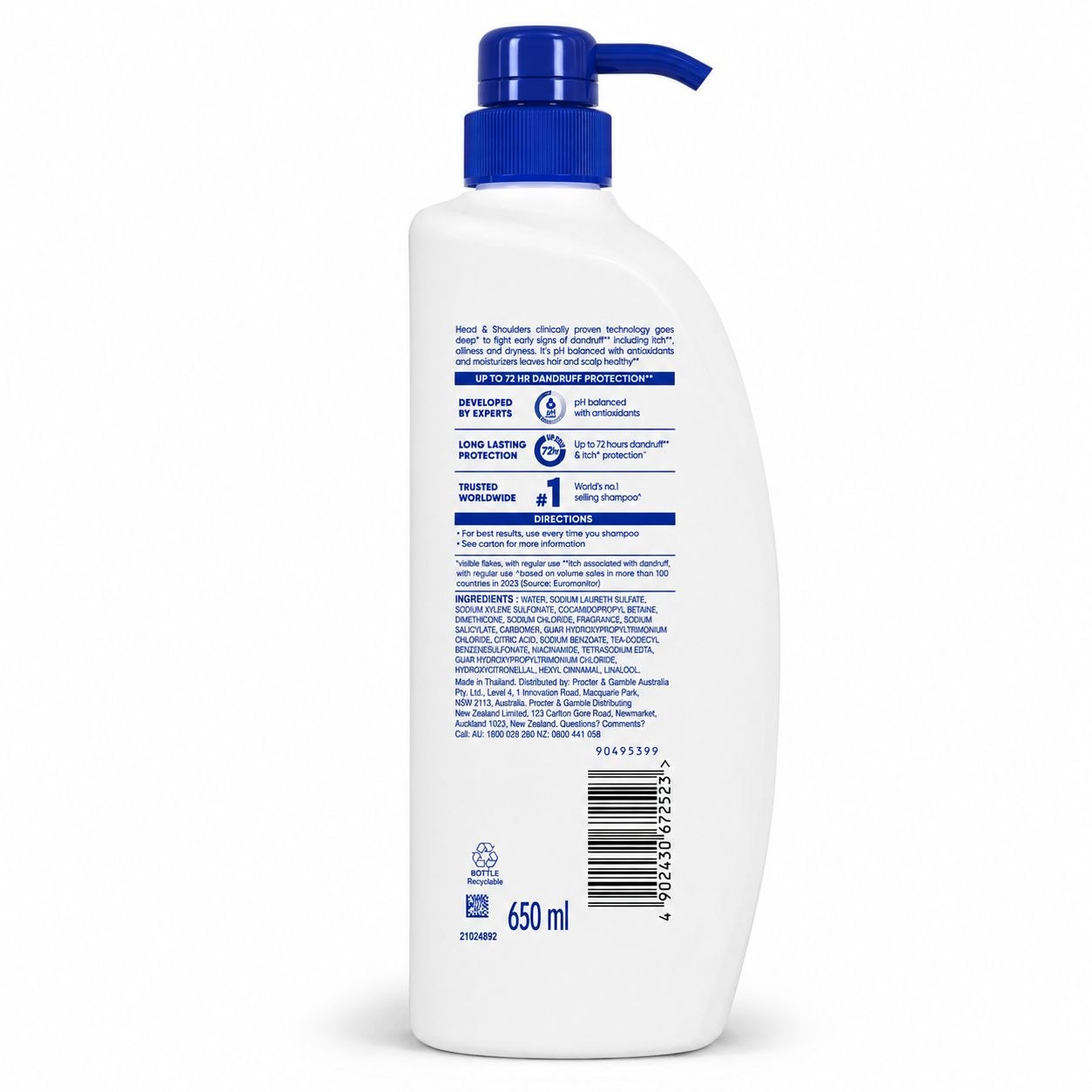Head & Shoulders Clean & Balanced шампунь 650 мл - Обратная