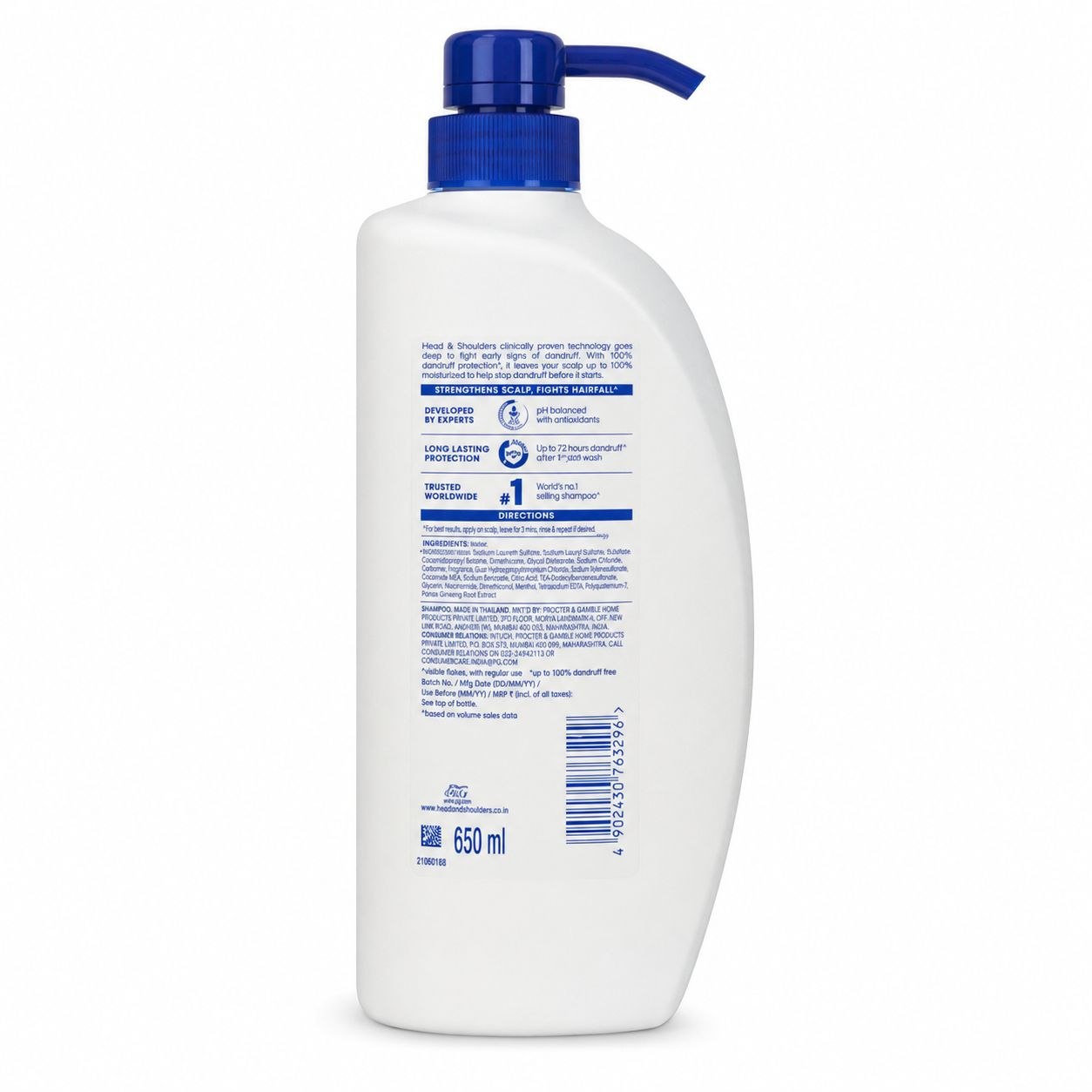 Head & Shoulders Anti Hair Fall шампунь 1 л - Обратная