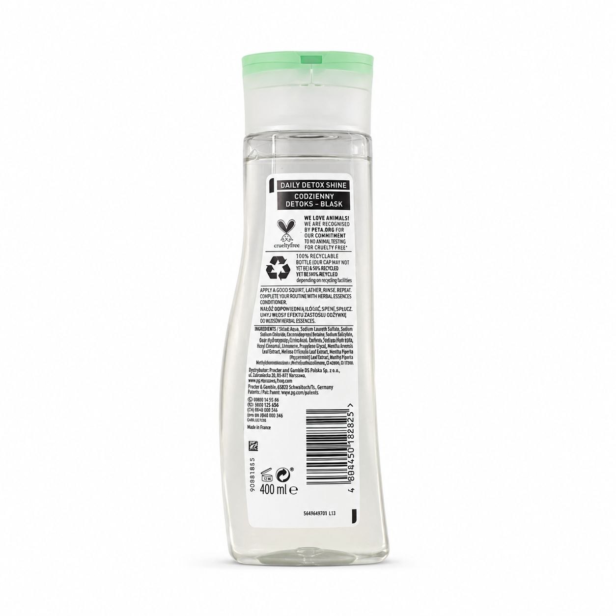 Herbal Essences Daily Detox Shine шампунь 400 мл - Обратная