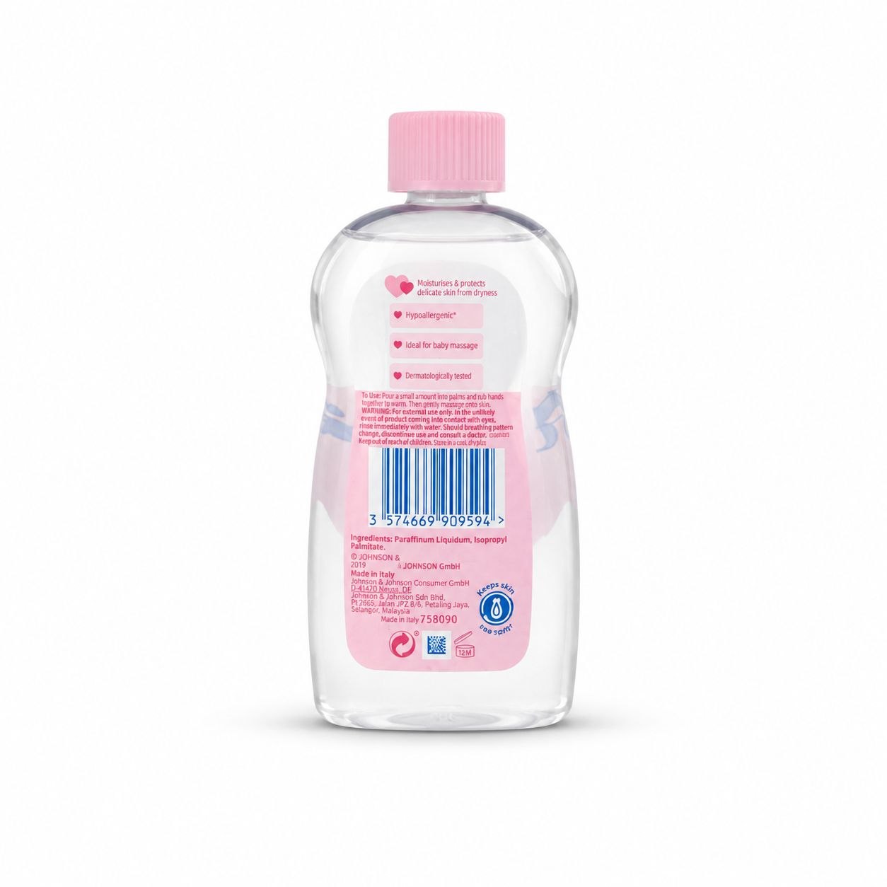 Johnson's Baby Oil детское масло 200 мл - Обратная