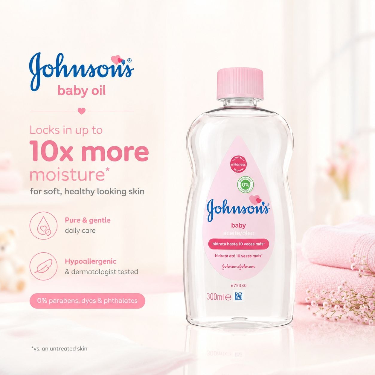 Johnson's Baby Oil детское масло 300 мл