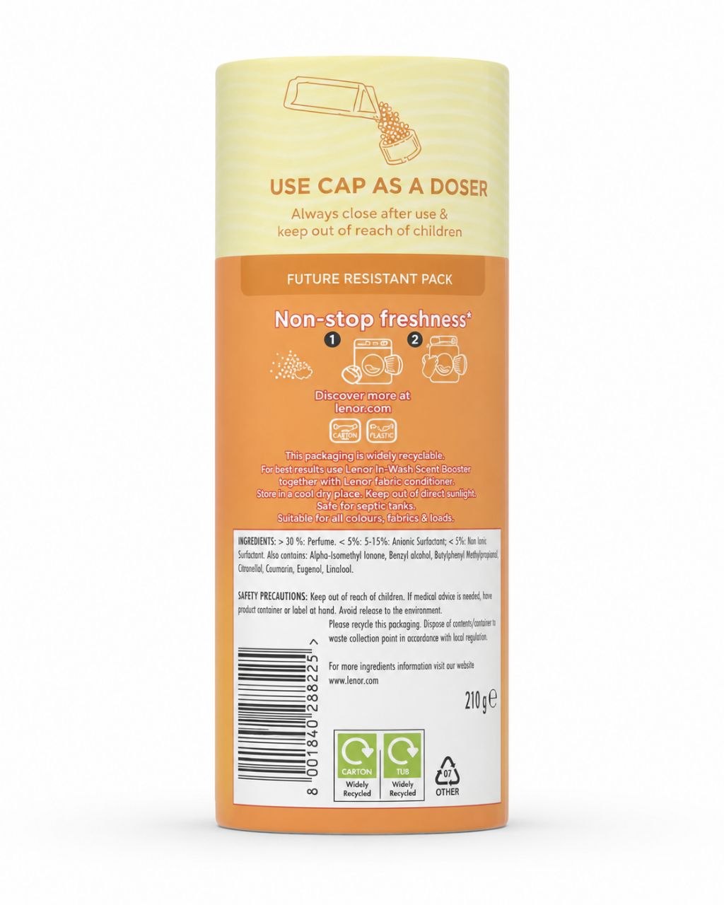 Lenor Gold Orchid парфюм для белья 210 г - Обратная