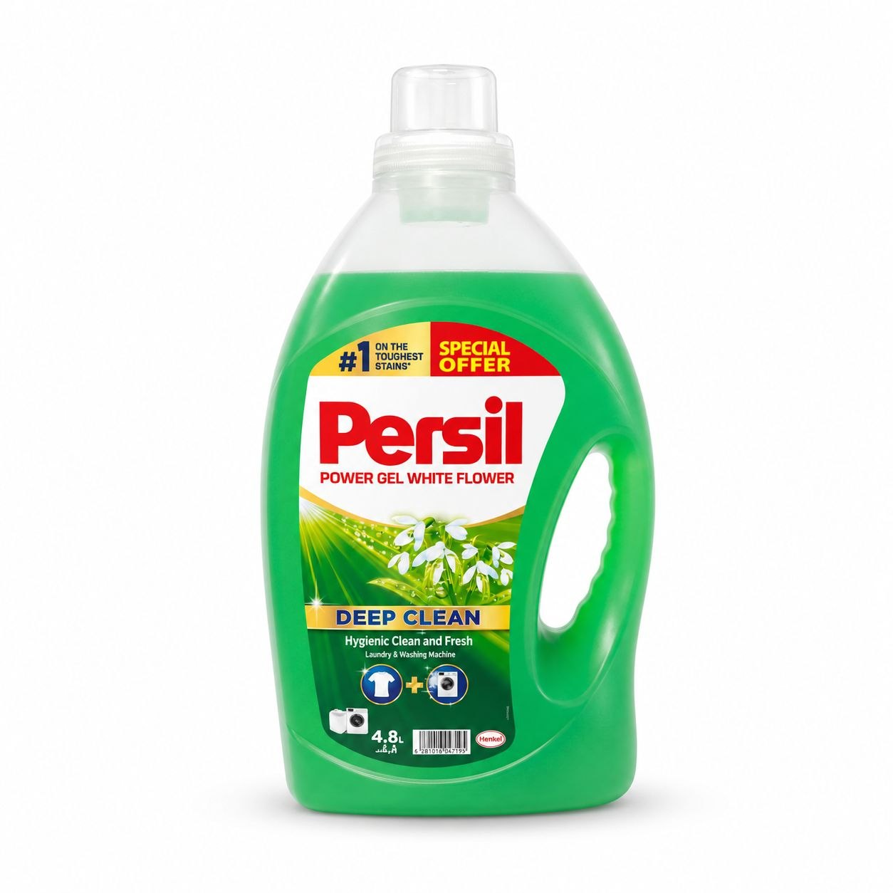 Persil White Flower гель для стирки 4,8 л - Лицевая