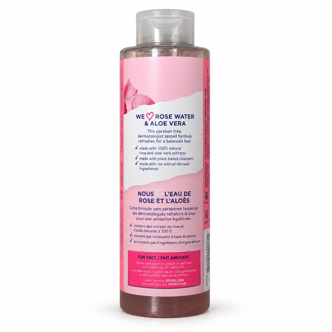 St. Ives Rose Water & Aloe Vera гель для душа 650 мл - Обратная